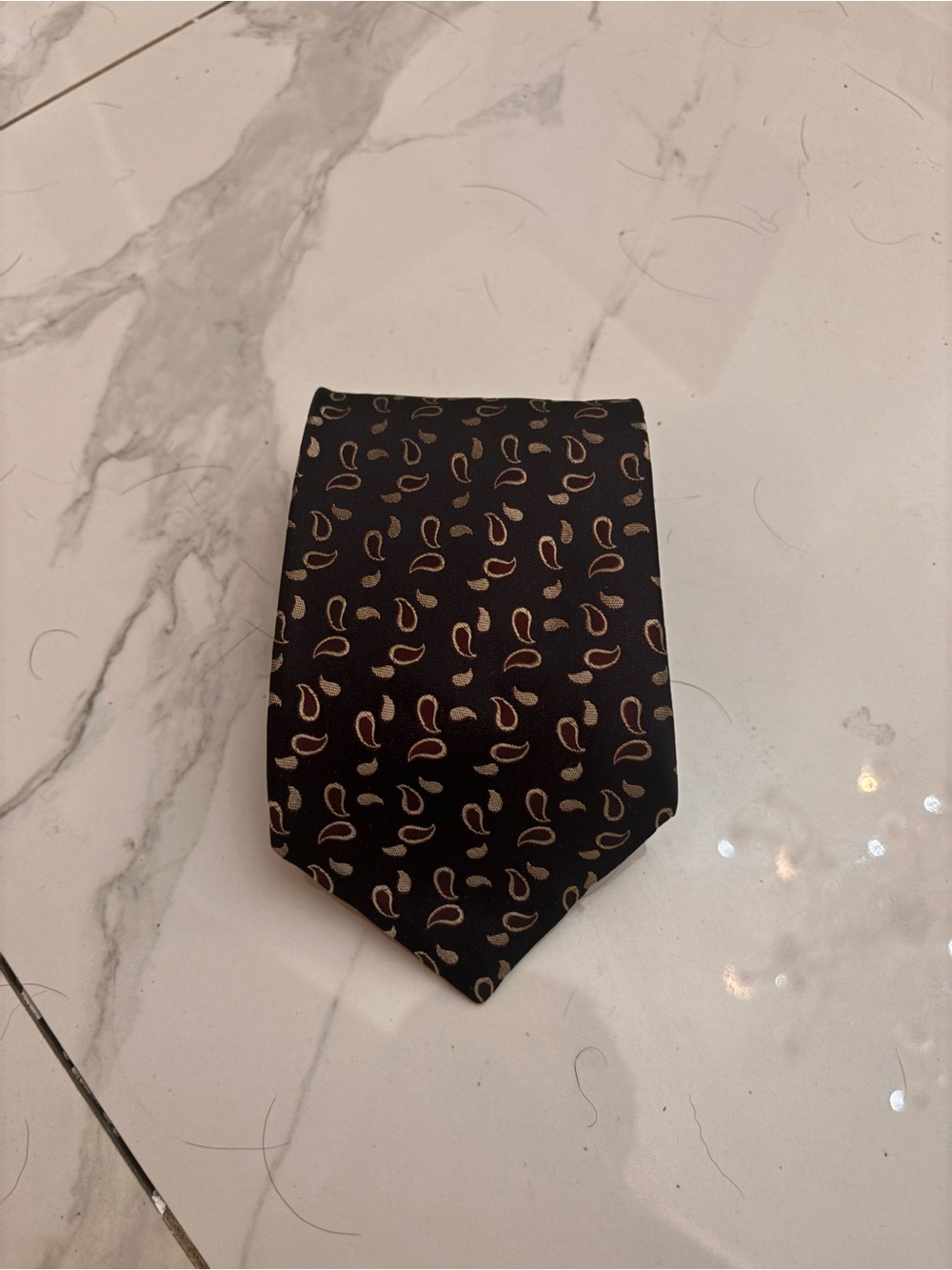 OXXFORD CLOTHES Tie (Black/Brown, Silk)